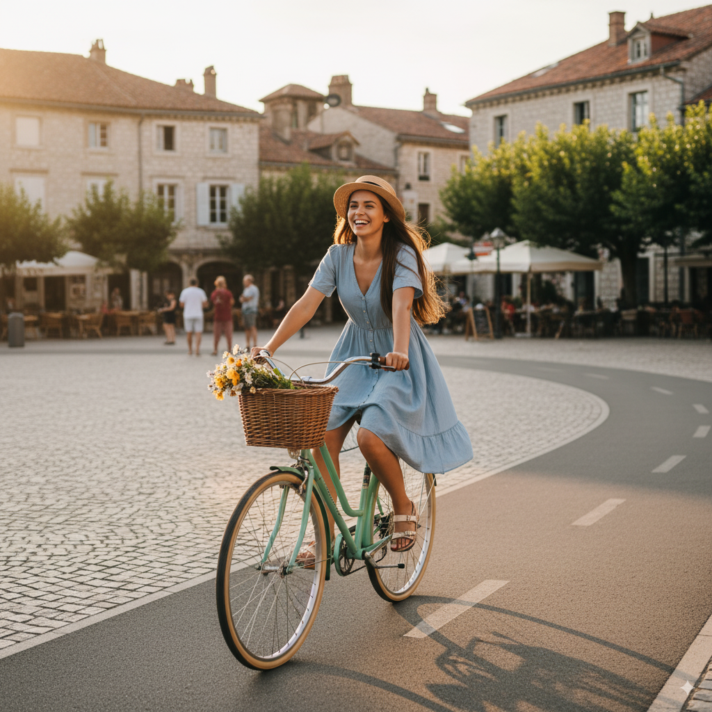 Dziewczyna na rowerze